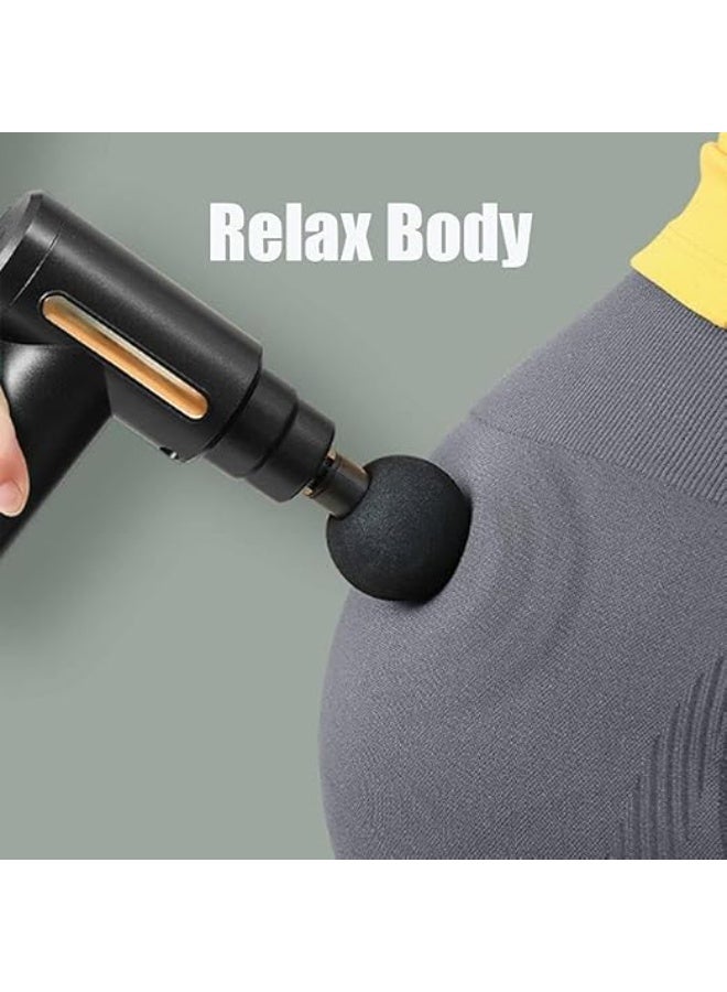 جهاز تدليك الأنسجة العميقة الاحترافي محمول باليد بـ 6 أوضاع و4 رؤوس متنوعة وشحن USB لاسترخاء عضلات الجسـم - Image 5